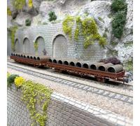 2 wagons plat à ranchers de type Ks avec chargement, SNCF, Ep. IV - ROCO 6600119