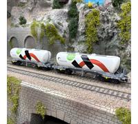 2 wagons silo, type Uacns, Holcim, Ep. VI - ROCO 6600192 - HO 1/87