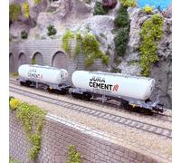 2 wagons silo type Uacns, "Jura Cement", Wascosa, Ep. VI - ROCO 6600191 - HO 1/8
