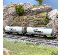 2 wagons silos type Uacns, Wascosa / Jura cement, Ep. VI - FLEISCHMANN 6660090 -