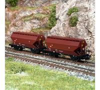 2 wagons trémies Tgpps transport de céréales, SBB, Ep IV et V - FLEISCHMANN 8303