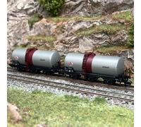 2 wagons Uh, 3 essieux, "SGTL SEWAR", SNCF, Ep IV - ARNOLD HN6675 - N 1/160