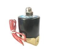 2 Way 2w Copper Coil Water Solenoid Valve Brass 1/8 1/4 3/8 Inch 220V AC Normally Close 2W025-06/08 2W040-10 Wire Lead Type(1/4",AC220V)
