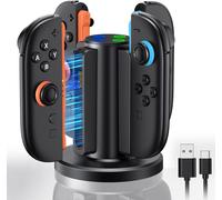 2-Way Charging Station for Nintendo Switch 2 Controller (2025),Quick Dock for Joycon 2,Magnetic Charging Stand for Switch 2,Accessories with LED Display and Cable