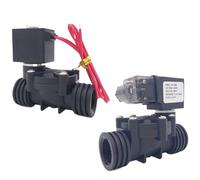 2 Way Plastic Solenoid Valve NBR/EPDM/FKM 1/2" 3/4 1 Inch Orifice 15/20/25mm Normal Close PP-15/20/25 Water Valve 10bar 220V(EPDM_AC110V_D11011)
