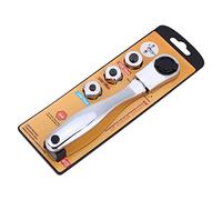 2 - Way Ratchet Wrench with 3 Socket Adapters | Ergonomic Secure - Grip Handle for Firm Hold | Quality Hand Tool for Mechanics/DIY/Home Repair | 1/4 3/8 1/2 Inch Drive