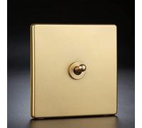 2 Way Toggle Switch - Square Edge Antique Brass, Interrupteur à bascule à levier de type 86 antique, interrupteur mural en cuivre massif 10 A, fait à la main, une ouverture, double commande, interrupt