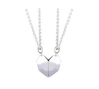 (2 White)Two Souls One Heart Necklace Couple Gift