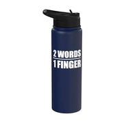 2 Words 1 doigt. Stainless Steel Insulated Water Bottle