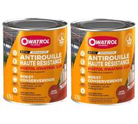 2 X 0.75 L PEINTURE SOUS COUCHE PRIMAIRE ANTIROUILLE HAUTE RESISTANCE RUSTOL CIP
