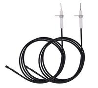 2 x 1 mètre de fil d'allumage par impulsion et de montage d'électrode en céramique, électrode d'allumage peut se plier pour allumage par impulsion, bougie d'allumage, remplacement d'électrode