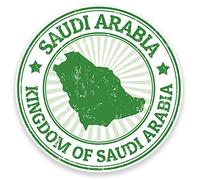 2 x 10 cm Arabie saoudite Sticker en vinyle pour ordinateur portable voiture vélo pour bagages de voyage # 9302 - 10cm Wide x 10cm High