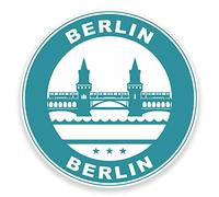 2 x 10 cm Berlin Allemagne Sticker en vinyle de voyage bagages Tag Étiquette Allemand Fun # 9314 - 10cm Wide x 10cm High