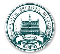 2 x 10 cm Bruxelles Belgique En Vinyle autocollant de voyage Bagage Ordinateur Portable # 6774 - 10cm x 10cm