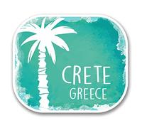 2 x 10 cm Crète Grèce Sticker en vinyle pour ordinateur portable de Voyage bagages étiquette étiquette Grec # 6335 - 10cm Wide x 8.5cm Tall