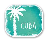 2 x 10 cm Cuba vinyle autocollant de voyage Bagage Ordinateur Portable Drapeau Cuba # 6485 - 10cm Wide x 8.5cm Tall