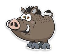 2 x 10 cm de porc de Sanglier Pig Sticker vinyle VOITURE Casque de vélo Animal Farm Fun # 9248 - 10cm Wide x 9cm High