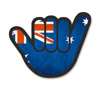 2 x 10 cm Drapeau australien Shocker main en vinyle autocollant pour ordinateur portable Australie # 6194 - 10cm Wide x 8cm Tall