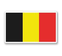 2 x 10 cm en vinyle Motif drapeau Belgique iPad Voiture pour ordinateur portable Voyage Bagage Fun # 5307 - 10cm Wide x 6cm Tall