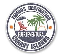 2 x 10 cm en vinyle Motif Fuerteventura de voyage bagages Tag Étiquette Espagne Fun # 6729 - 10cm x 10cm