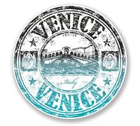 2 x 10 cm en vinyle Motif Venise Italie de Voyage Bagage Ordinateur Portable Drapeau italien # 6645 - 10cm x 10cm