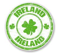 2 x 10 cm Irlande Sticker pour ordinateur portable Voyage bagages en étiquette étiquette Fun Irlandais # 6789 - 10cm x 10cm