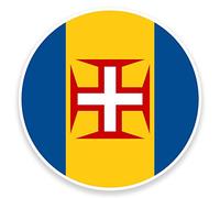 2 x 10 cm Madère drapeau Sticker en vinyle pour ordinateur portable voiture voyage bagages étiquette # 9071 - 10cm Wide x 10cm High