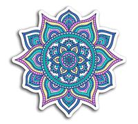 2 x 10 cm Mandala Bleu Autocollants en Vinyle Indiens - Sticker Laptop Bagages Cadeau # 19366 (10 cm de Large)