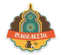 2 x 10 cm Maroc Marrakech Sticker en vinyle pour ordinateur portable voiture voyage Bagage Fun # 9225 - 10cm Wide x 10cm High
