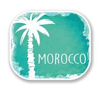 2 x 10 cm Maroc Sticker voiture vélo pour ordinateur portable en Bagage Voyage Carte du drapeau # AmazonDe/BRAYE 6488-10cm Wide x 8.5cm Tall