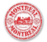 2 x 10 cm Montréal Québec Canada Sticker en vinyle pour ordinateur portable voiture voyage bagages # 5974 - 10cm x 10cm