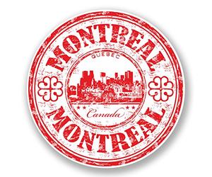 2 x 10 cm Montréal Québec Canada Sticker en vinyle pour ordinateur portable voiture voyage bagages # 5974 - 10cm x 10cm