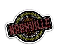 2 x 10 cm Nashville - Tennessee Autocollants vinyle Etats-Unis Autocollant pour ordinateur portable bagages # 18108 (10 cm de large)