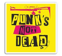 2 x 10 cm Not Dead Punk de Vinyle Autocollants - Punk Musique Rock Sticker Laptop # 17315 (10 cm de Large)