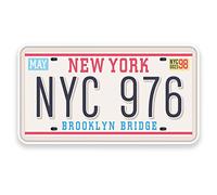 2 x 10 cm NYC New York Brooklyn Sticker en vinyle pour ordinateur portable de Voyage bagages # 9168 - 10cm Wide x 5.5cm High