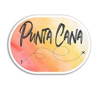 2 x 10 cm Punta Cana Vinyle Autocollants - République Dominicaine Autocollant # 17918 bagages (10 cm de large)