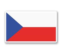 2 x 10 cm République Tchèque drapeau Sticker en vinyle pour ordinateur portable iPad Voiture de voyage bagages # 5270 - 10cm Wide x 6cm Tall