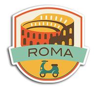 2 x 10 cm Roma Italie Rome Voyage autocollants en vinyle - Sticker Laptop bagages # 19544 (10 cm de large)