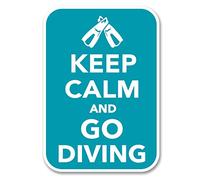2 x 10 cm Scuba Diver Sticker en vinyle pour ordinateur portable Fun Club de Plongée PADI Dive # 6278 - 7cm Wide x 10cm Tall