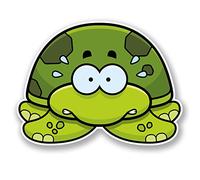 2 x 10 cm Tortue Tortue Sticker en vinyle pour ordinateur portable voiture Casque Enfant Fun Animal # 6087 - 10cm Wide x 7.5cm Tall