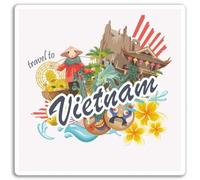 2 x 10 cm VietNam Viêt Nam Autocollants Vinyle logo 32 - Asie Voyage Cool Sticker Bagages