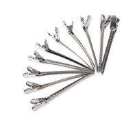 2 x 10 pinces à cheveux en métal, forte adhérence, barrettes crocodiles pour coiffer, couper, sécher au sèche-cheveux