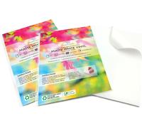 2 X 10 Sheets Matte White Waterproof Vinyl Stickers Inkjet & Laser Printable Compatible With Cricut Machines