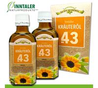 2 x 100 ML Huile à Base D'Herbes N°43 Pharmacie 100% Économique