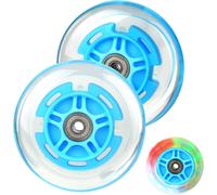 2 X 100mm Replacement Led Scooter Light Up Wheel Flash Light Up Wheel For Kick/Razor (Blue)