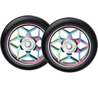 2 X 110mm Multicolour Abec-9 Ball Bearing Replacement Scooter Wheels 88a Hardness For Apollo/Cox/Albott/Hudora/Fuzion Stunt Scooter