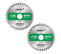 2 x 125 x 22.23 mm 40 Teeth Multi-Function Circular Saw Blade for Aluminum,Copper,Non-Ferrous Metals,Wood,Laminate,Partition,Plywood,Plastic