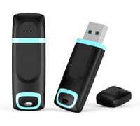 2 x 128GB 3.0 USB Flash Drive,Data Storage Stick with LED Light for PC,Tablets,Laptops,Car Radio (Cyan)