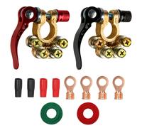 2 X 12v/24v 4 Way Battery Terminals Positive And Negative Terminals For Cars,Trucks And Motorhomes (Phillips Screw)