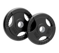 2 x 15kg Disques Olympiques Tri-Grip Caoutchouc